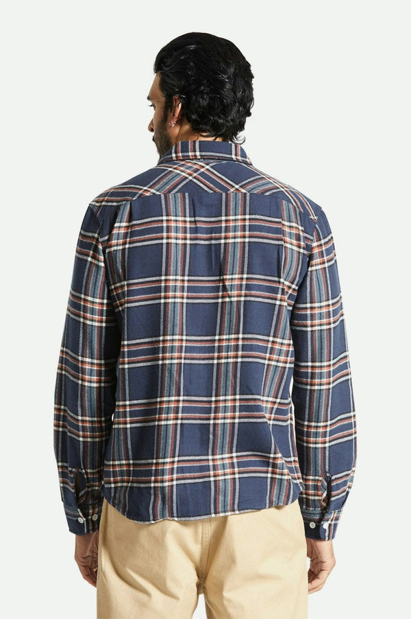 Bowery Flannel - Washed Navy/Off White/Terracotta