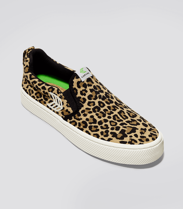 SLIP ON Leopard Print Canvas Sneaker Women