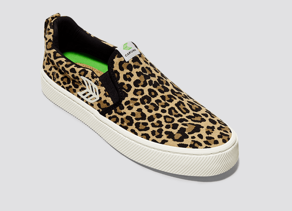 SLIP ON Leopard Print Canvas Sneaker Men