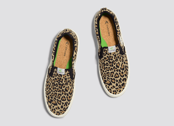 SLIP ON Leopard Print Canvas Sneaker Men