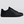 SALVAS All Black Premium Leather and Suede Ash Grey Logo Sneaker Women