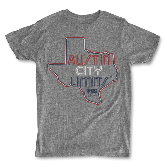 Men's ACL Texas Outline T-Shirt - Heather Grey | Palmer Cash | S | 
