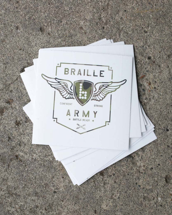 Braille Army Wing Stickers