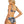 Womens - Swim Top - Bandeau Bikini Top - Bayside - Hibiscus Black