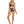 Womens - Swim Bottom - High Waist Bikini - Evergreen - Tropical Nights