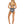 Womens - Swim Top - Trapezium Bikini Top - Evergreen - Hibiscus Black