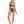 Womens - Swim Top - Trapezium Bikini Top - Evergreen - Tropical Nights