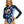 Womens - Swim One Piece - Long Sleeve - Blue Navy Hibiscus