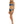 Womens - Swim Top - Bandeau Bikini Top - Blue Navy Hibiscus