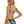 Womens - Swim Top - Bandeau Bikini Top - Blue Navy Hibiscus