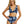 Womens - Swim Top - Trapezium Bikini Top - Blue Navy Hibiscus