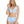 Womens - Swim Bottom - High Waist Bikini - Evergreen - Blue Painted Hibiscus