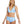 Womens - Swim Bottom - High Waist Bikini - Evergreen - Blue Painted Hibiscus