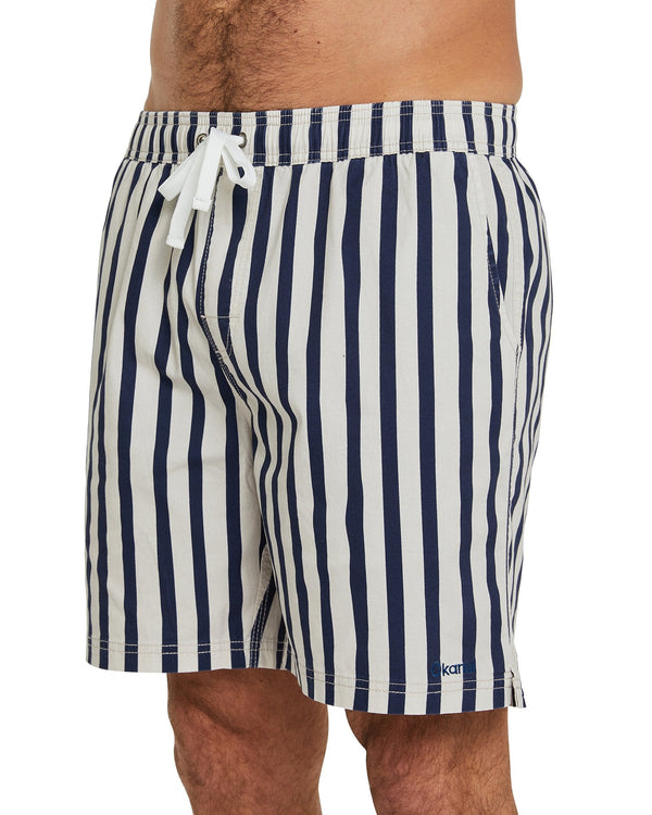 Mens - Heritage Walk Shorts - Stripe - Birch Navy