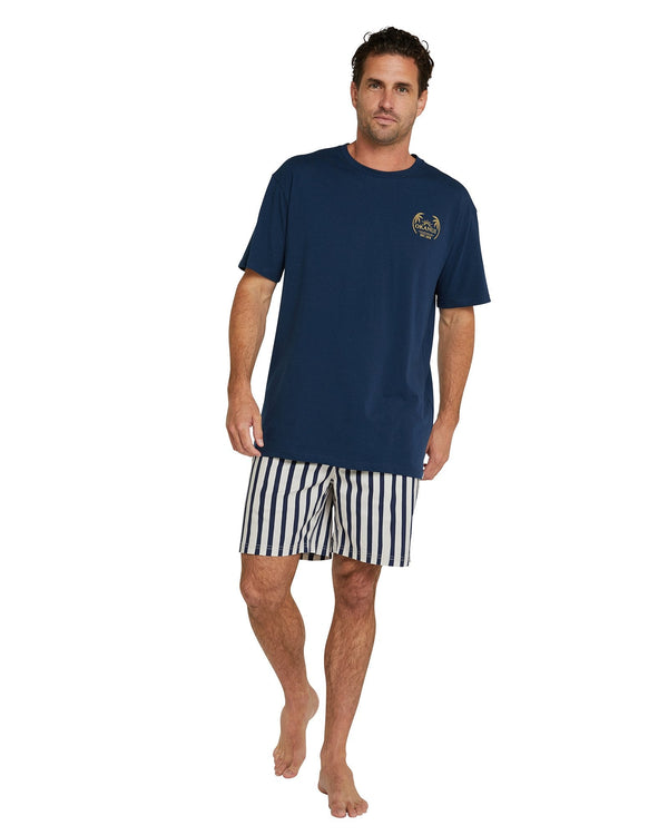 Mens - Heritage Walk Shorts - Stripe - Birch Navy