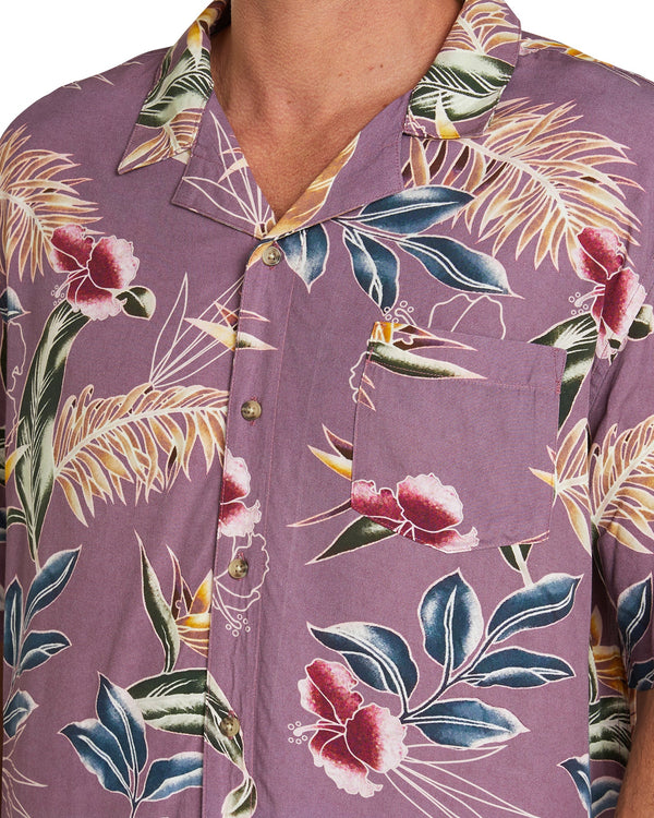 Mens - Aloha Short Sleeve Shirt - Purple Haze - Grape