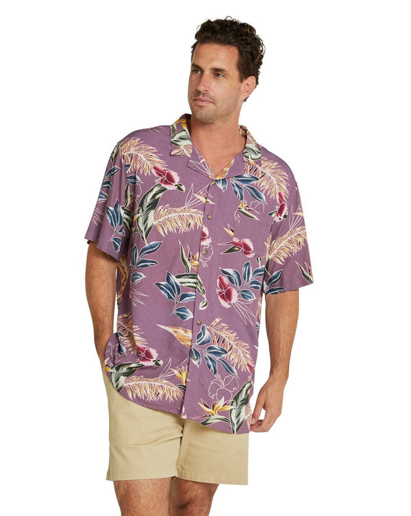 Mens - Aloha Short Sleeve Shirt - Purple Haze - Grape