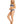 Womens Bandeau Bikini Top - Hibiscus - Navy