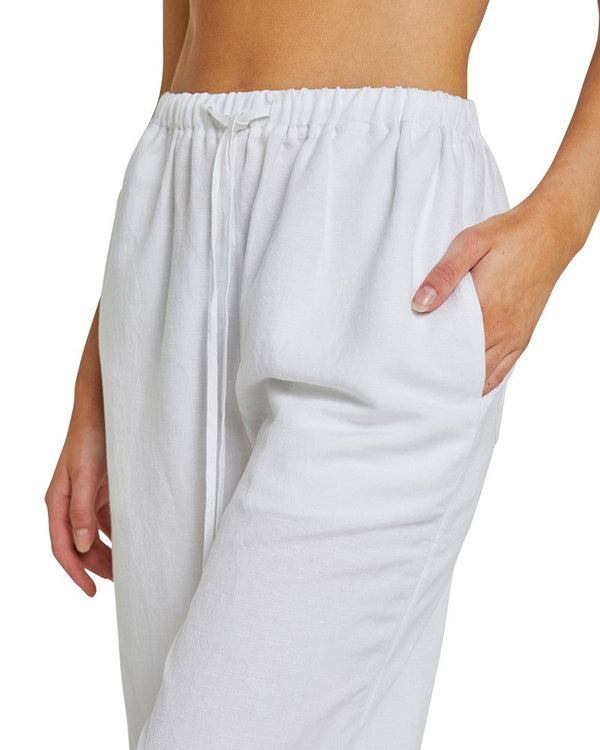 Womens - Wide Leg Beach Pant - White